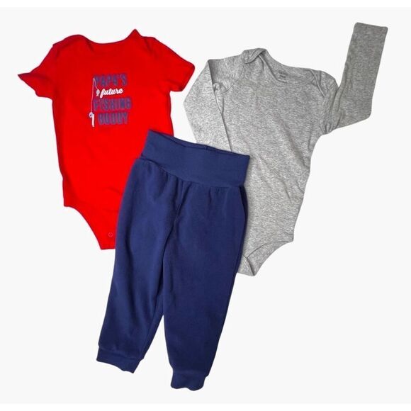 Carter's Other - Carter's Papa's Future Fishing Buddy 3pc Outfit Bodysuits Pants 24 months Casual